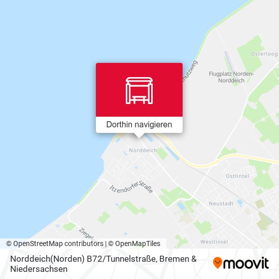 Norddeich(Norden) B72 / Tunnelstraße Karte