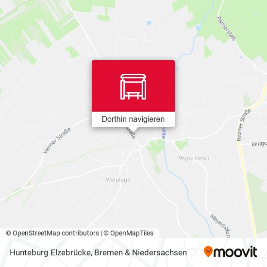 Hunteburg Elzebrücke Karte