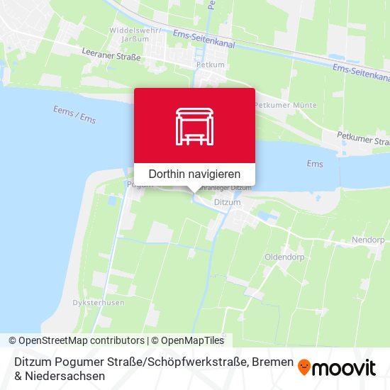 Ditzum Pogumer Straße / Schöpfwerkstraße Karte