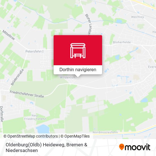 Oldenburg(Oldb) Heideweg Karte