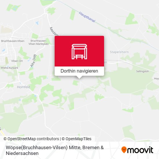 Wöpse(Bruchhausen-Vilsen) Mitte Karte