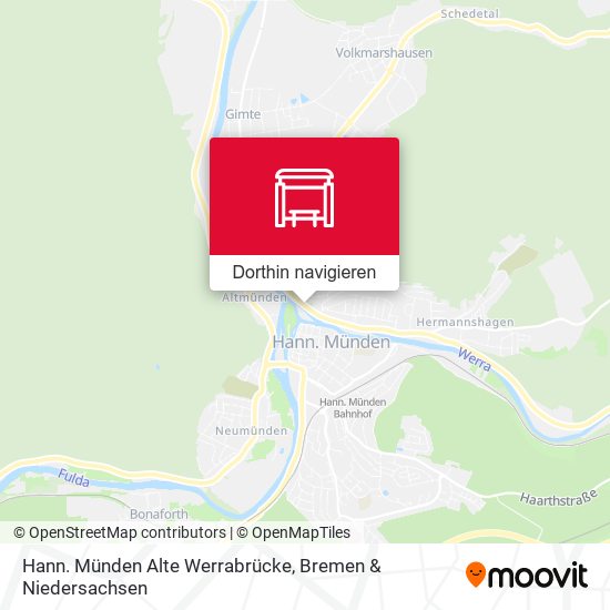Hann. Münden Alte Werrabrücke Karte