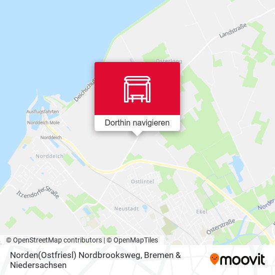 Norden(Ostfriesl) Nordbrooksweg Karte