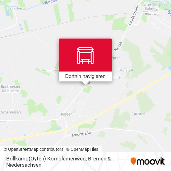 Brillkamp(Oyten) Kornblumenweg Karte