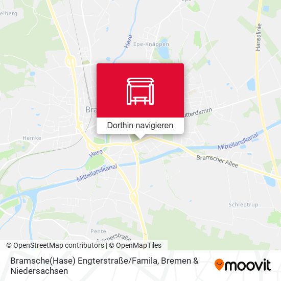 Bramsche(Hase) Engterstraße / Famila Karte
