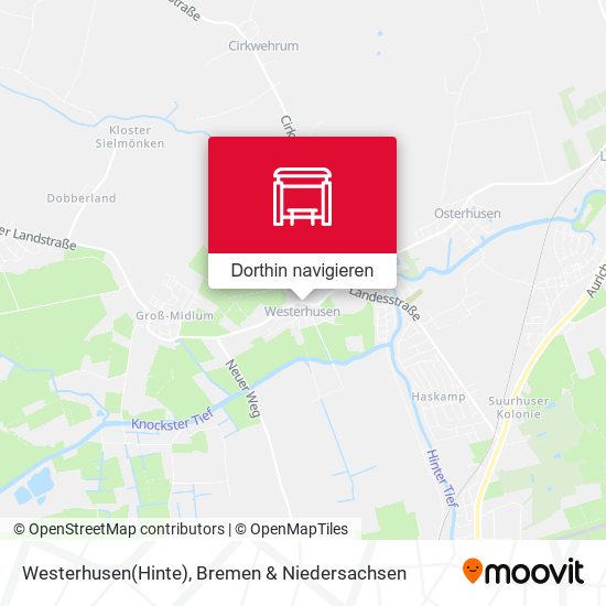 Westerhusen(Hinte) Karte