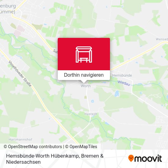 Hemsbünde-Worth Hübenkamp Karte