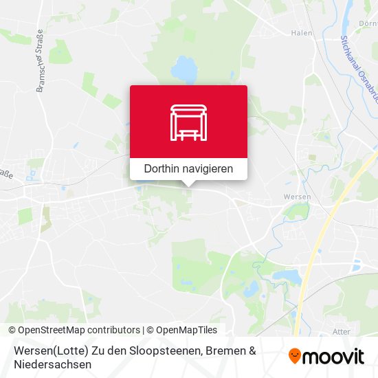 Wersen(Lotte) Zu den Sloopsteenen Karte