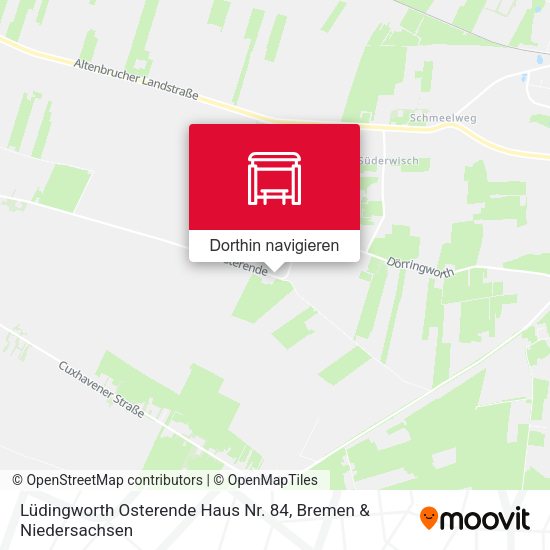 Lüdingworth Osterende Haus Nr. 84 Karte