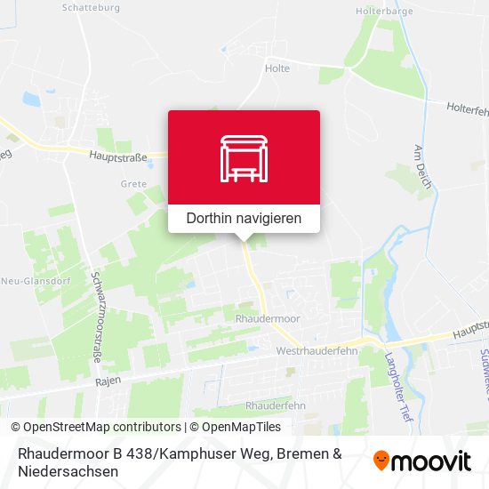 Rhaudermoor B 438 / Kamphuser Weg Karte