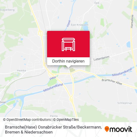 Bramsche(Hase) Osnabrücker Straße / Beckermann Karte