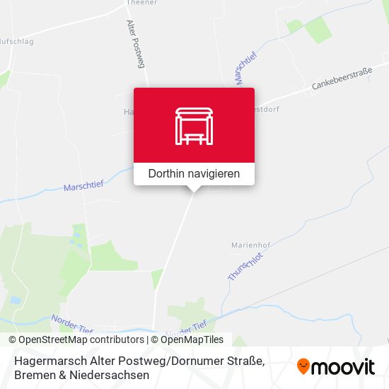 Hagermarsch Alter Postweg / Dornumer Straße Karte