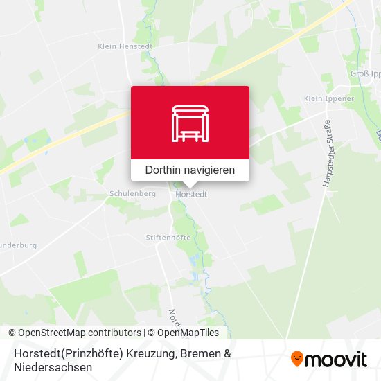 Horstedt(Prinzhöfte) Kreuzung Karte