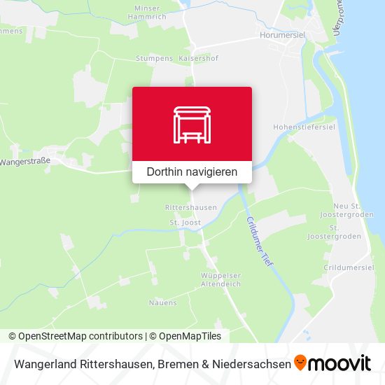 Wangerland Rittershausen Karte