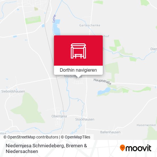 Niedernjesa Schmiedeberg Karte
