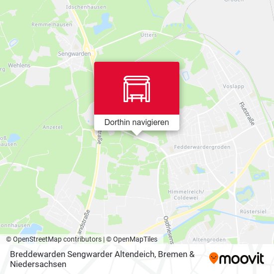 Breddewarden Sengwarder Altendeich Karte