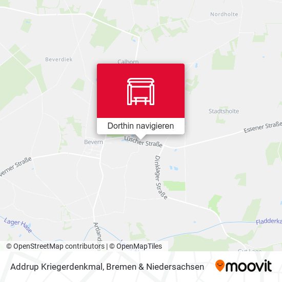 Addrup Kriegerdenkmal Karte