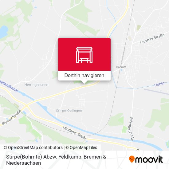 Stirpe(Bohmte) Abzw. Feldkamp Karte