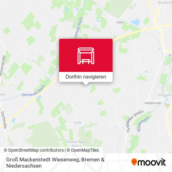 Groß Mackenstedt Wiesenweg Karte
