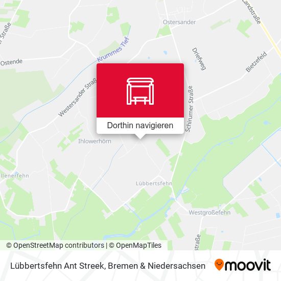 Lübbertsfehn Ant Streek Karte