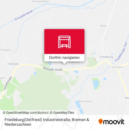Friedeburg(Ostfriesl) Industriestraße Karte