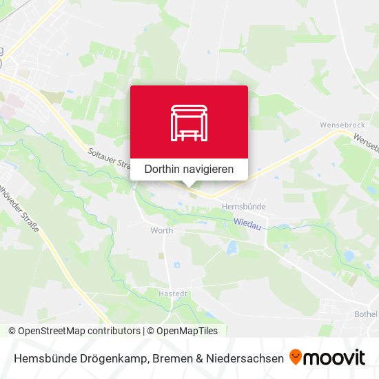 Hemsbünde Drögenkamp Karte