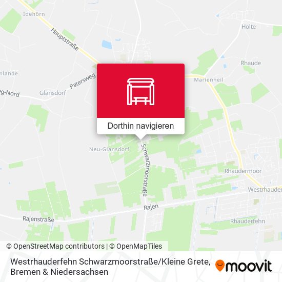 Westrhauderfehn Schwarzmoorstraße / Kleine Grete Karte
