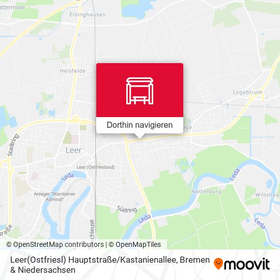 Leer(Ostfriesl) Hauptstraße / Kastanienallee Karte