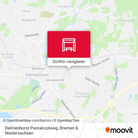 Delmenhorst Pestalozziweg Karte