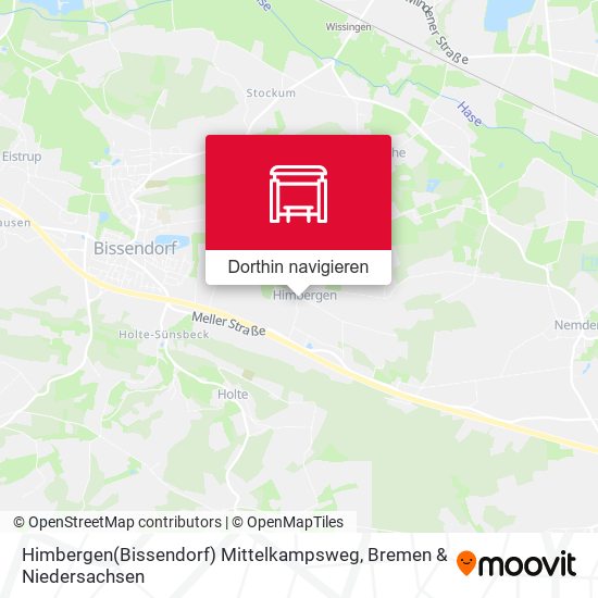 Himbergen(Bissendorf) Mittelkampsweg Karte