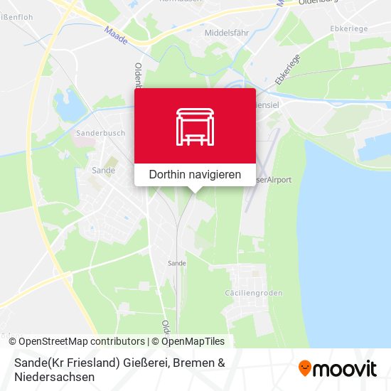 Sande(Kr Friesland) Gießerei Karte