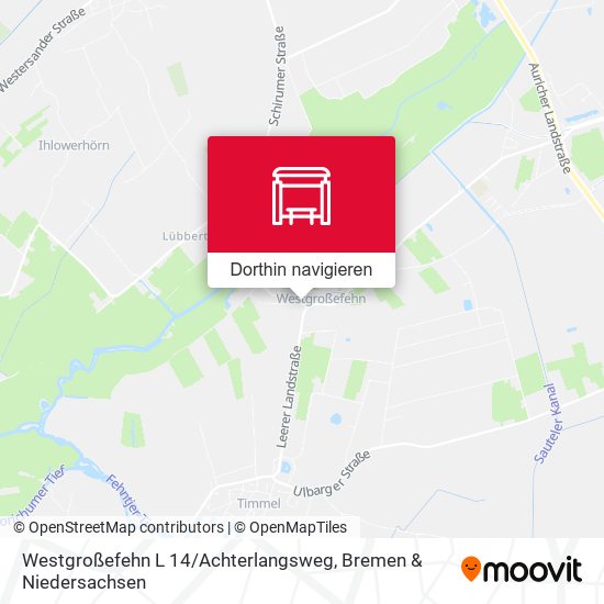 Westgroßefehn L 14 / Achterlangsweg Karte
