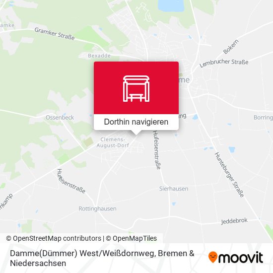 Damme(Dümmer) West/Weißdornweg Karte