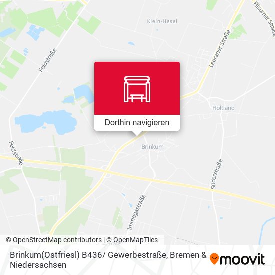 Brinkum(Ostfriesl) B436/ Gewerbestraße Karte