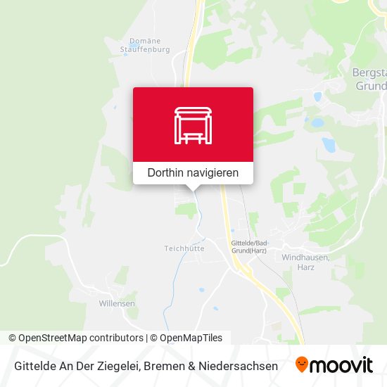 Gittelde An Der Ziegelei Karte