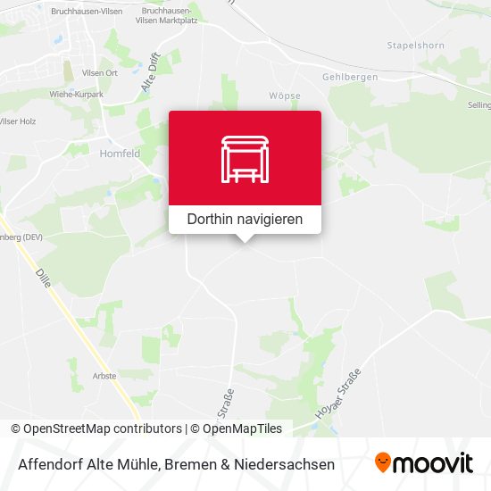 Affendorf Alte Mühle Karte