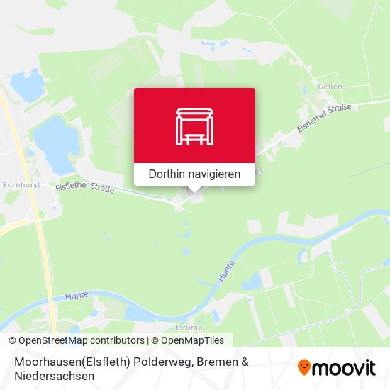 Moorhausen(Elsfleth) Polderweg Karte