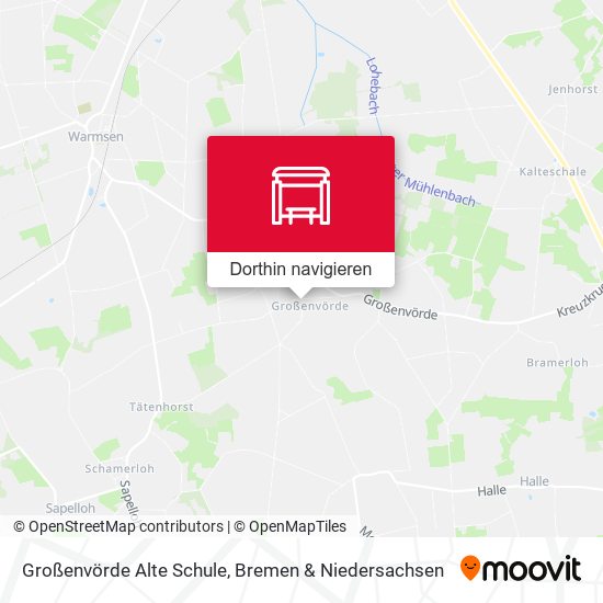 Großenvörde Alte Schule Karte