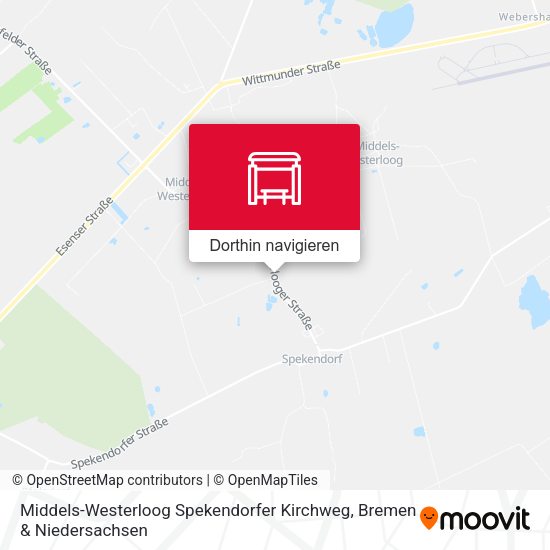Middels-Westerloog Spekendorfer Kirchweg Karte
