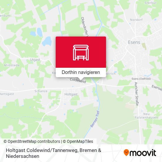 Holtgast Coldewind/Tannenweg Karte