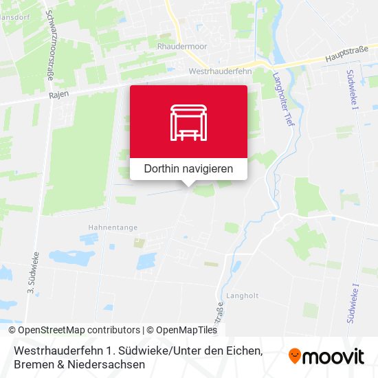 Westrhauderfehn 1. Südwieke / Unter den Eichen Karte