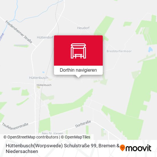 Hüttenbusch(Worpswede) Schulstraße 99 Karte