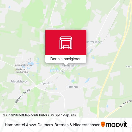 Hambostel Abzw. Deimern Karte