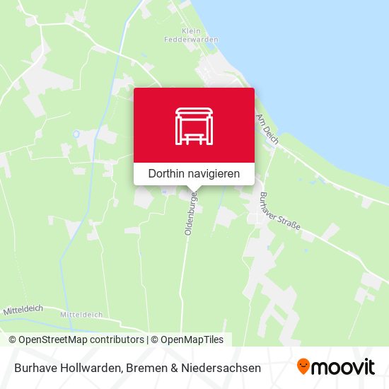 Burhave Hollwarden Karte