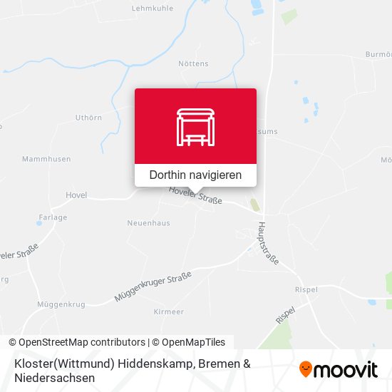 Kloster(Wittmund) Hiddenskamp Karte