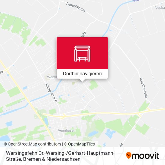 Warsingsfehn Dr.-Warsing- / Gerhart-Hauptmann-Straße Karte