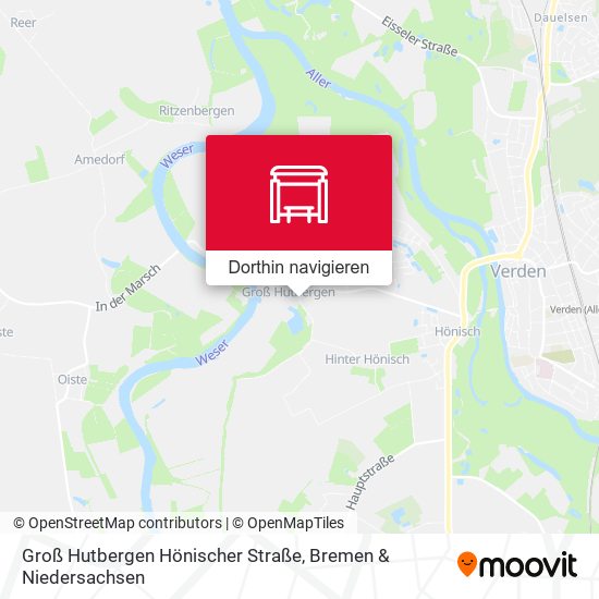 Groß Hutbergen Hönischer Straße Karte