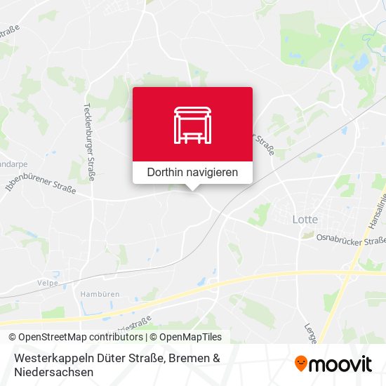 Westerkappeln Düter Straße Karte