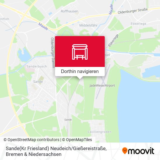 Sande(Kr Friesland) Neudeich / Gießereistraße Karte