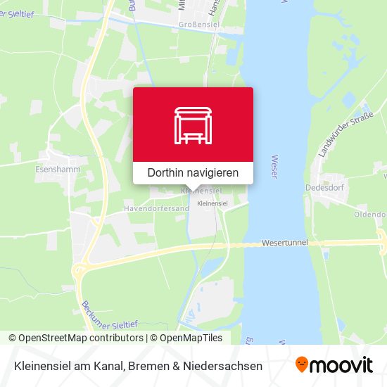 Kleinensiel am Kanal Karte